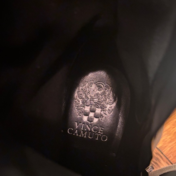 Vince Camuto Black and Cream leather heeled western, cowboy boots - Picture 5 of 5